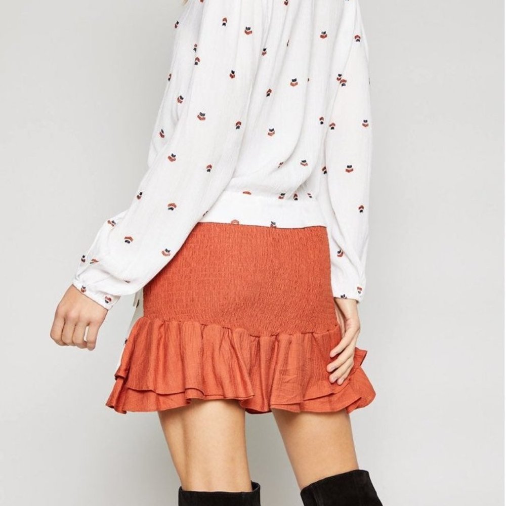 Sadie & Sage Smocked Ruffle Mini Skirt - Picture 4 of 8